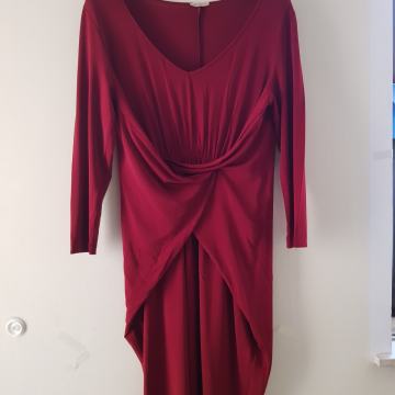 MAX MARA P. BLACK RDEČA JERSY OBLEKA M/L