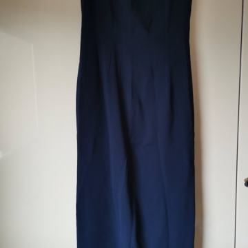 NIZKA CENA zaradi selitve! Elegantna temno modra obleka naprodaj