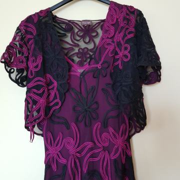 PHASE EIGHT LONDON ČRNO VIJOLČA OBEKA/BOLERO 38