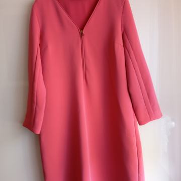 ZARA BASIC ROZA OBLEKA S/M