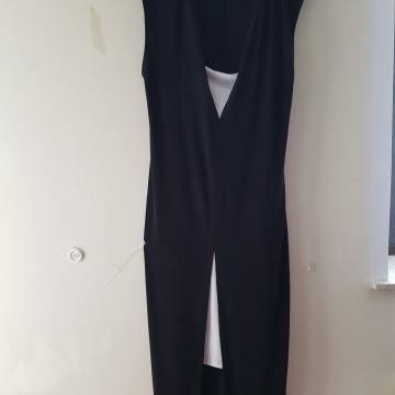 ZARA NOVA ČRNO BELA DOLGA OBLEKA 38/40