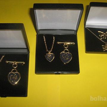 BIŽUTERIJA V BARVI ZLATA (verižica+ broška)