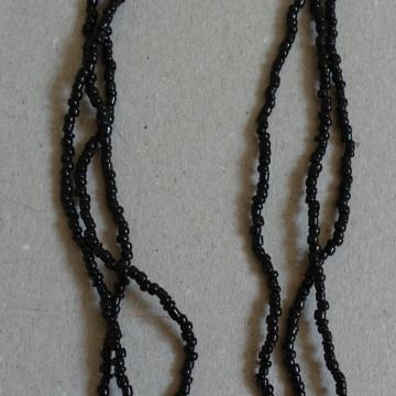 Črna verižica, ogrlica trije nizi