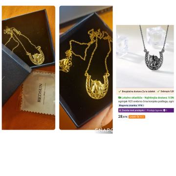 Dekliška ogrlica podkev