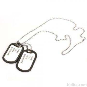 dvojne plošče ogrlica (dog tags)