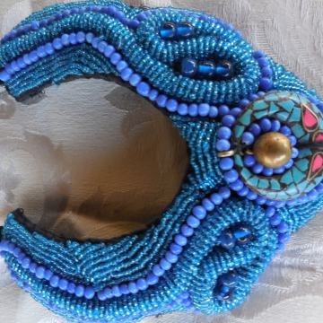 MODRO ZELENA OGRLICA SARIKO