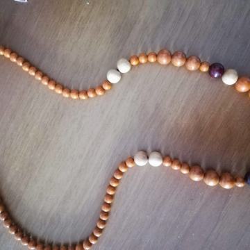 Ogrlica, lesene kroglice