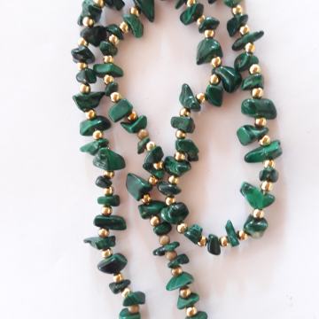 Ogrlica iz naravnega kamna MALAHIT- chocker