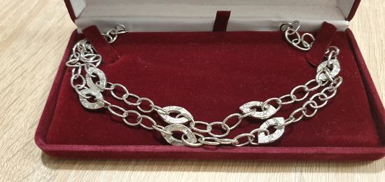 Srebrna verižica(dvoredna)pravo srebro 925, primerna za darilo
