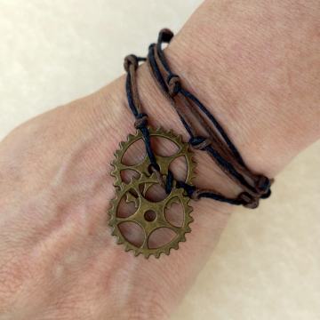 Steampunk 3v1: verižica / zapestnica / anklet verižica