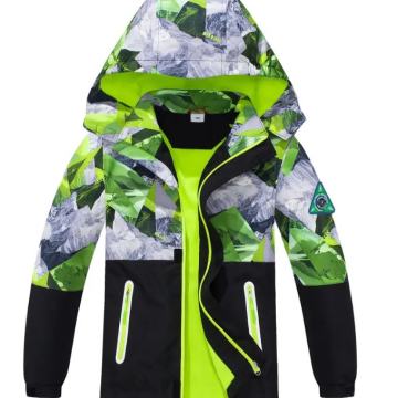 Fantovska dežna jakna, vetrovka, podložena s flisom