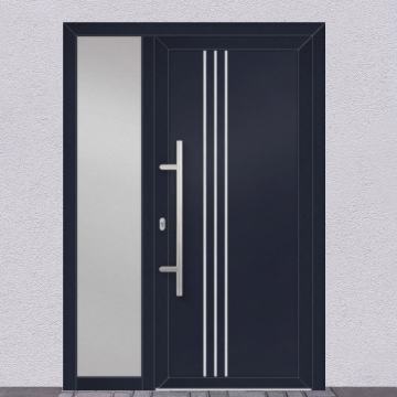 Vhodna vrata PVC , Salamander, z INOX aplikacijami, PO NAROČILU!
