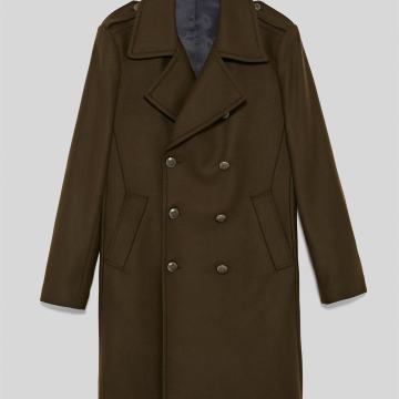 Moški plašč na dvojno zapenjanje ZARA