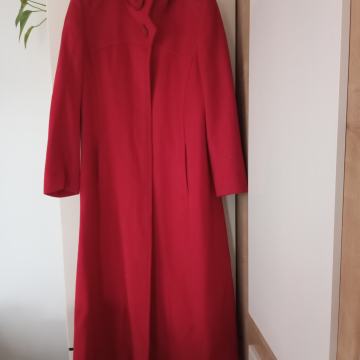 MAXI RDEČ VOLNEN PLAŠČ 38/40