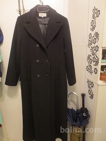 Ženski črni plašč CASHMERE št.42
