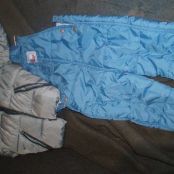 Fantovske smučarske hlače-modre s polarnim medvedkom, vel 86