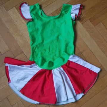 gimnastični dres s krilcem, 6-7 let