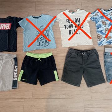 Komplet fantovskih poletnih oblačil 134/140