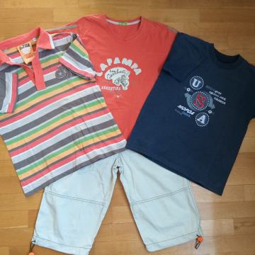 KOMPLET HLAČE IN MAJICE ZA FANTA 11 - 12 LET (4 kosi)