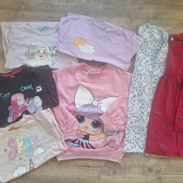 Komplet dolgih oblačil za deklico 122