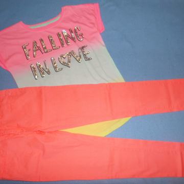 Majica in hlače H&M Falling in love, št. 152/158 (NOVO)