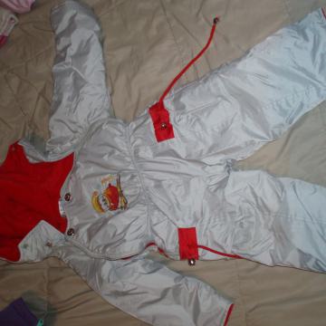 Zimski kombinezon-srebrno siv s pingvinckom, vel 86-92, unisex