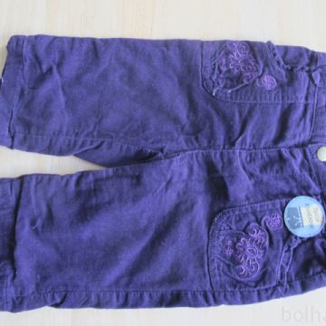 Podložene žametne hlače št. 74 - nove