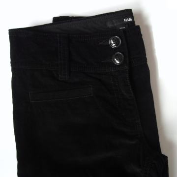 H&M žametne hlače s širokimi hlačnicami (wide leg), corduroy, nenošene