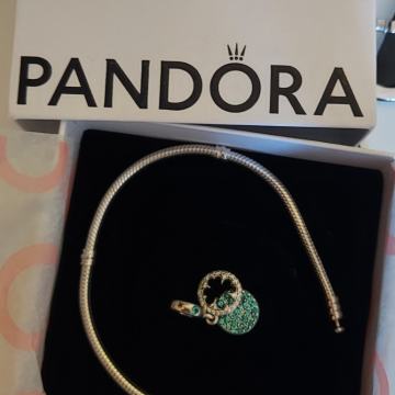 Pandora zapestnica + viseci obesek