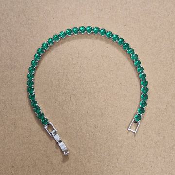 Srebrna zapestnica - zelena