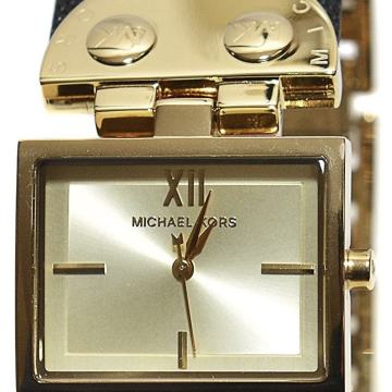 Michael Kors Classic Saffiano Leather Strap Gold Watch