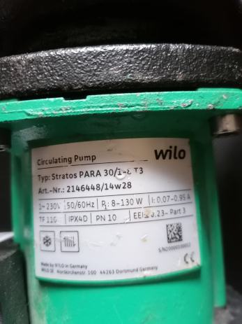 Circulateur Wilo 25/1-8 T3 Stratos Pour Chauffage - 80/180 - Occasion