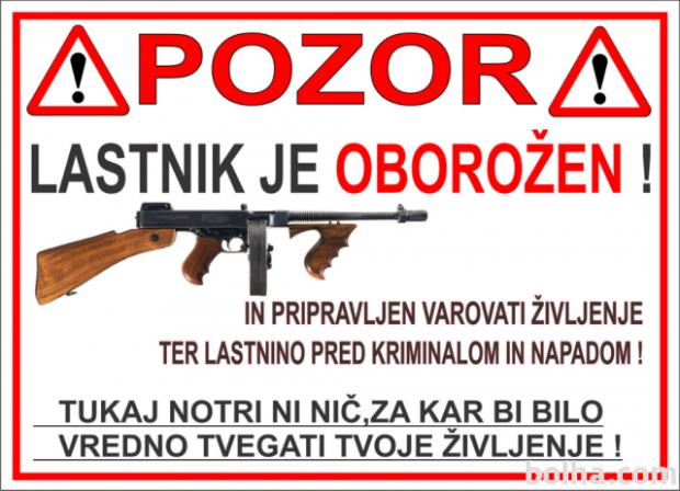 NALEPKA ZA VRATA ALI OKNO - POZOR