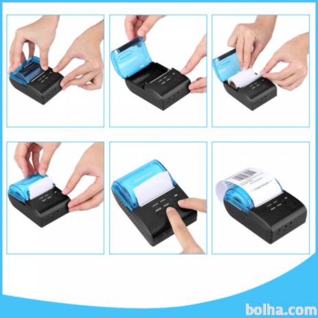 Printer računov prenosni POS tiskalnik BLUETOOTH termični QR brezžični