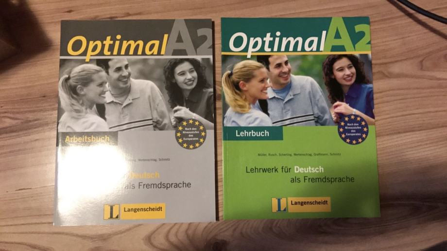Prodam nov delovni zvezek in učbenik za nemščino-Optimal A2