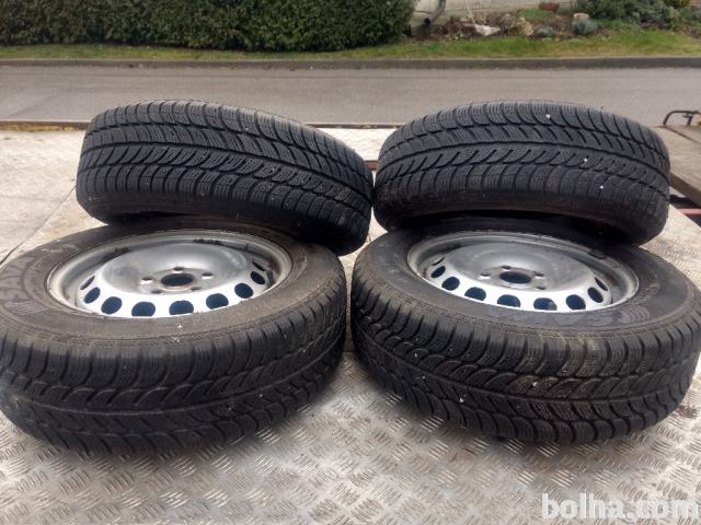 15-col, rabljene zimske pnevmatike, Sava 195 65 15 platišča 5x112