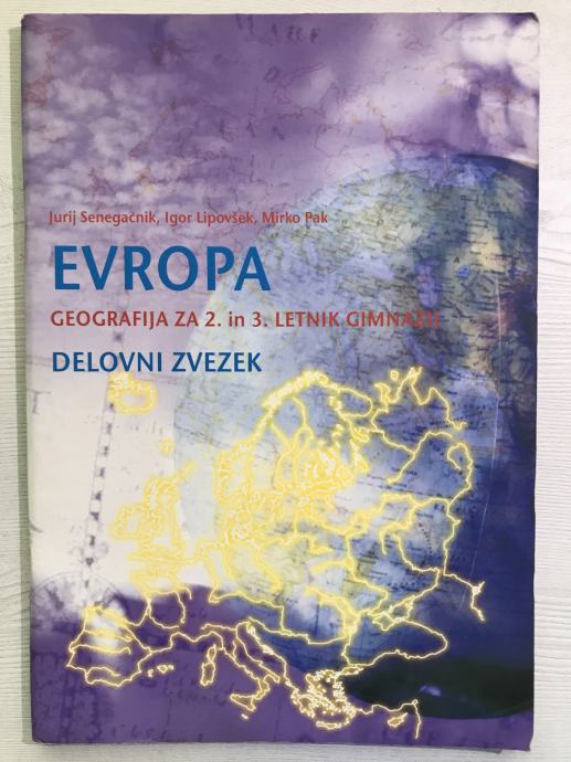 Delovni zvezek Evropa (geografija za 2. in 3. letnik gimnazij)