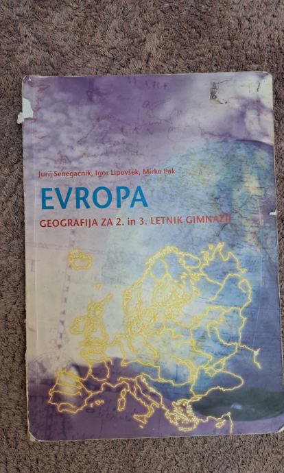 Evropa, geografija za 2. in 3. letnik, knjiga