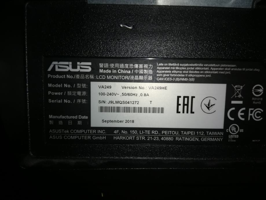 LCD monitor ASUS