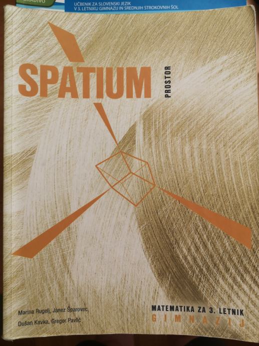 učbenik za matematiko za 3. letnik : Spatium
