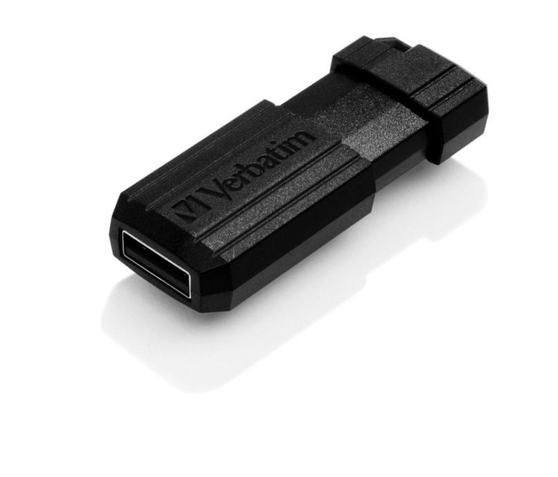Verbatim Prenosni USB disk PinStripe 64 GB, črn
