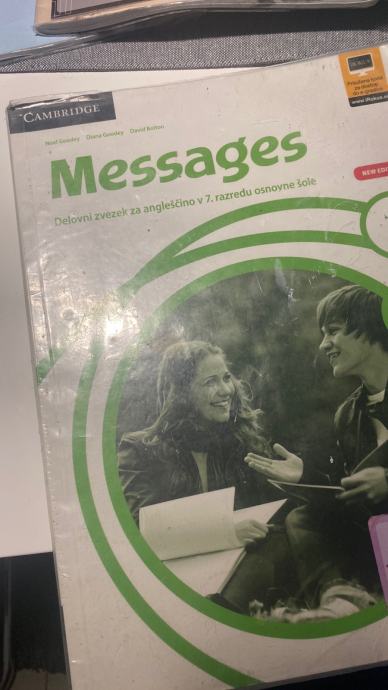 Messages 2 new edition delovni zvezek za angleščino 7.razred