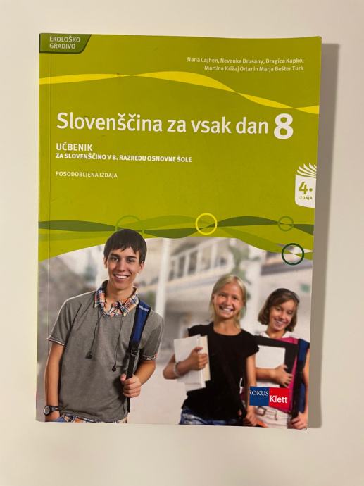 Slovenščina za vsak dan 8 učbenik