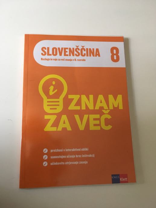Znam za več Slovenščina 8