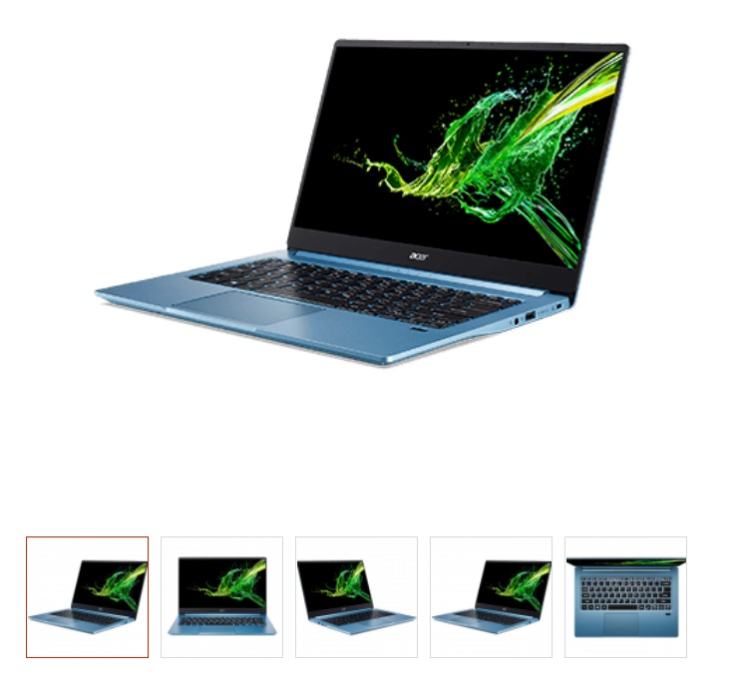Acer SWIFT 3 – akcija z 14″, i7,8GB in 512 GB SSD laptop computer blue