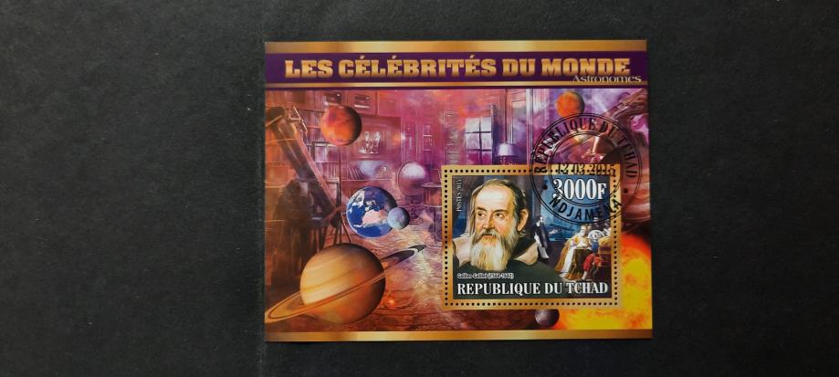 Galileo Galilei - Čad 2015 - blok, žigosan (Rafl01)
