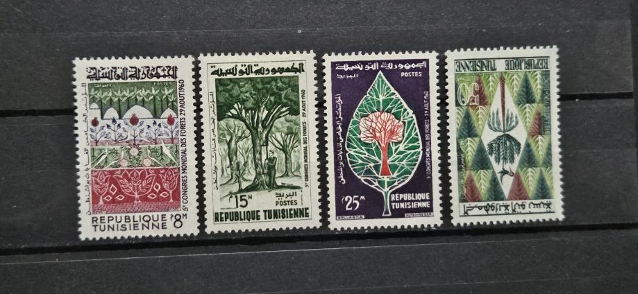 gozdarstvo -Tunizija 1960 - Mi 567/570 - serija, čiste (Rafl01)