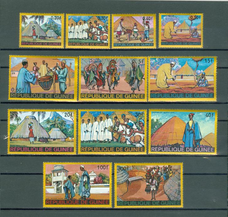 Gvineja 1968, kulturna dediščina zlata serija MNH**