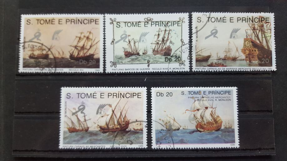 jadrnice - Sao Tome E Principe 1989 - Mi 1129/1133 - žigosane (Rafl01)