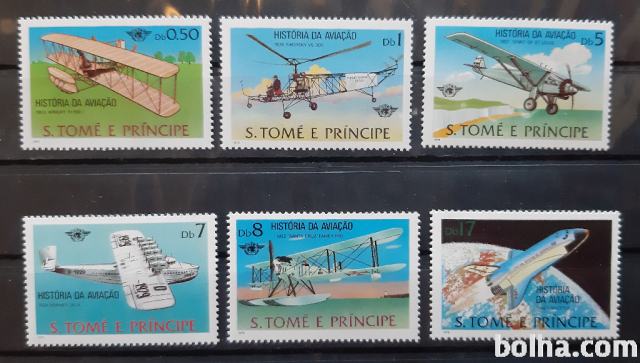 letala -Sao Tome E Principe 1979 - Mi 592/597 -serija, čiste (Rafl01)